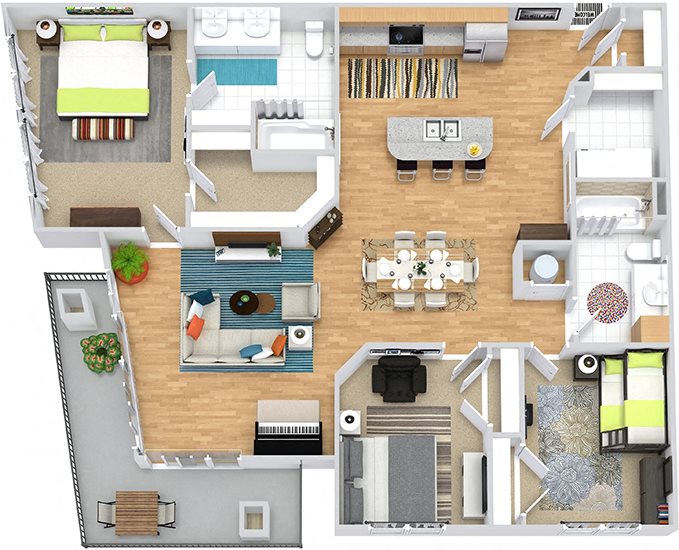 Floor Plans of Cielo Apartments in Charlotte, NC
